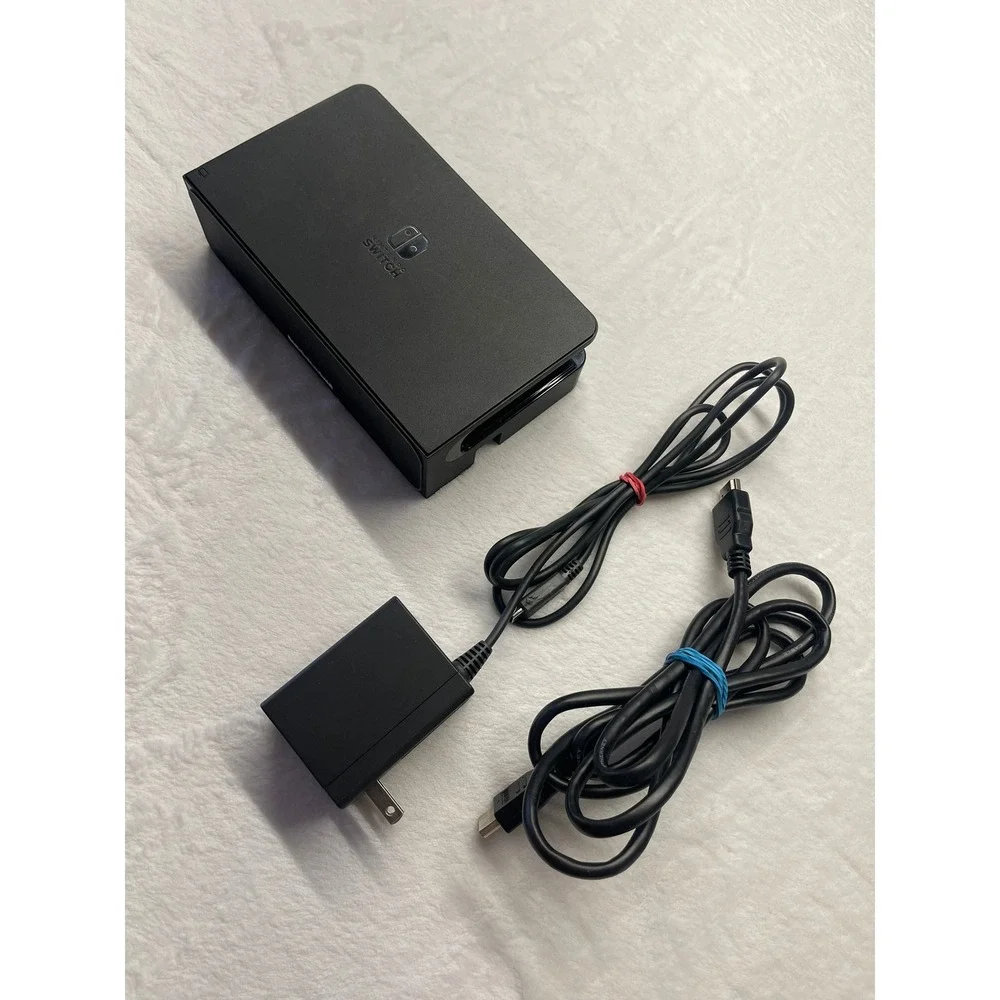 Nintendo Switch OLED OEM Dock HEG-007 Black AC Adapter HDMI Tested Working